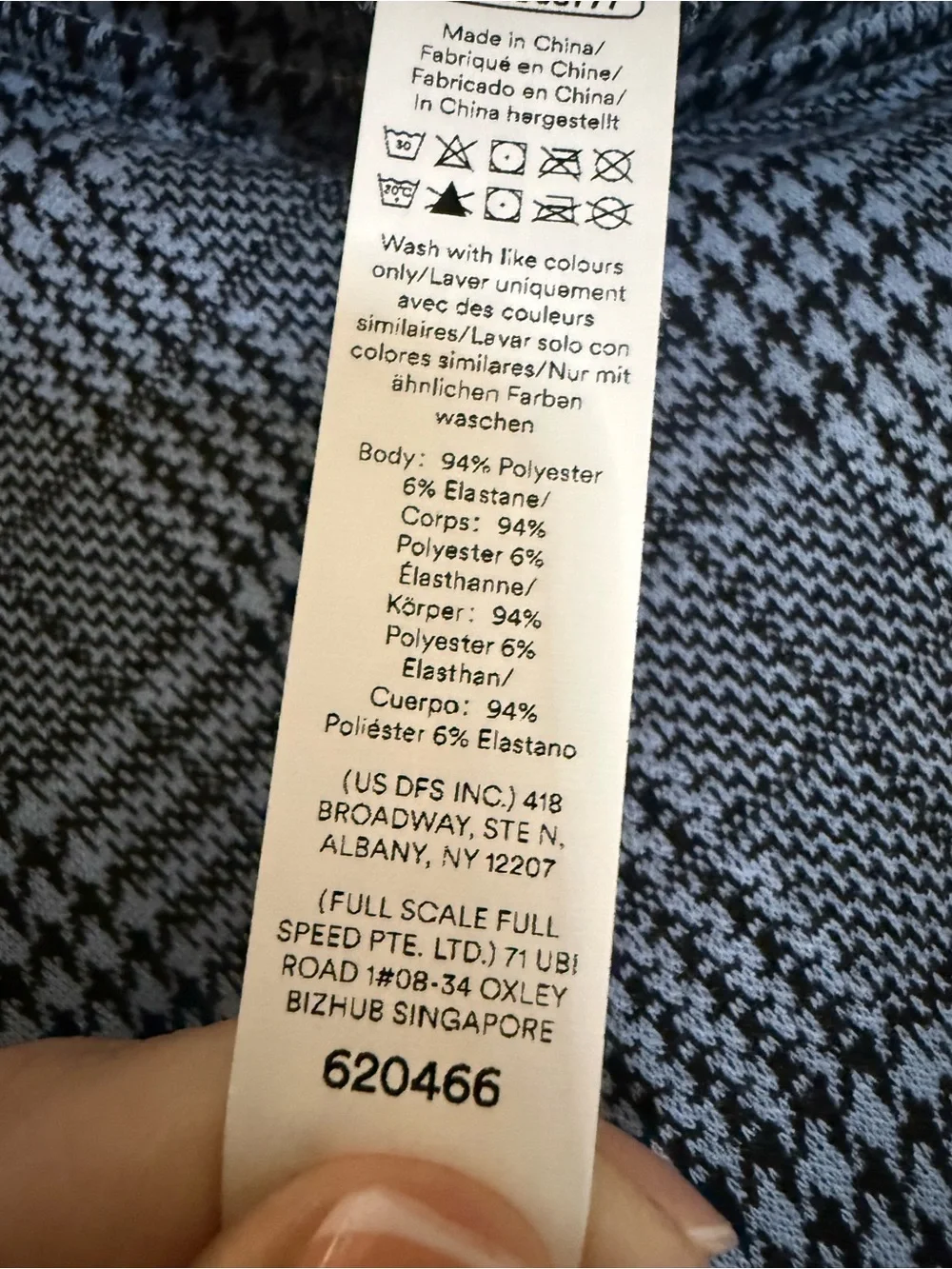 NWT HALARA Blue Plaid A-Line Midi Skirt - Picture 5 of 10